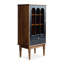 Armoire américaine en noyer noir rétro avec éclairage