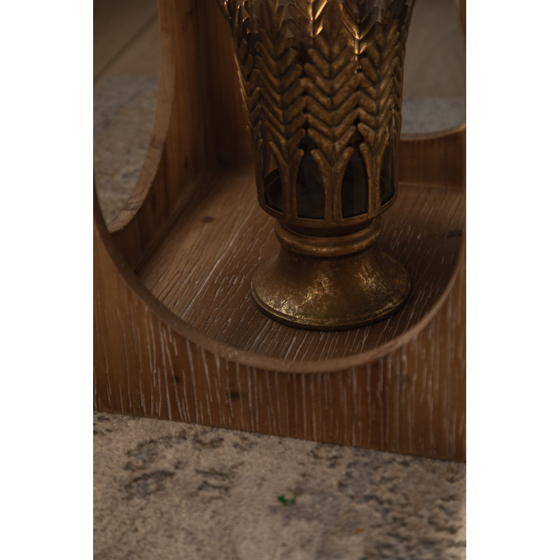 Table d'appoint carrée en bois naturel