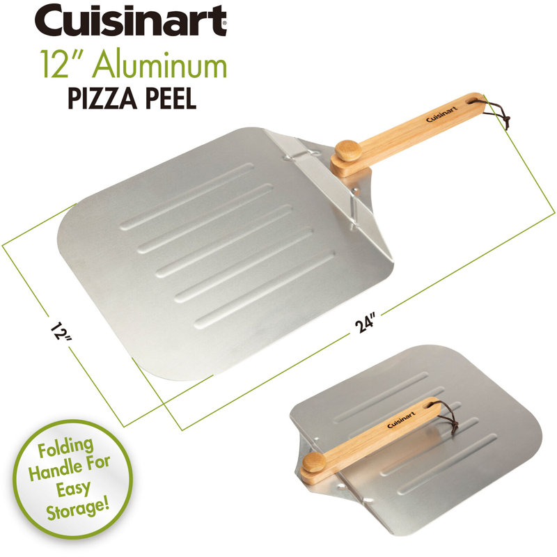 Cuisinart 12" Aluminum Pizza Peel, 2.75" H x 12" W x 24" L