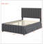 Lit plateforme tapissier pleine grandeur avec lit gigogne simple et 3 tiroirs, tissu en lin, conception peu encombrante pour les chambres modernes-1266260599