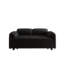 Canapé-lit 54 po en velours noir - Grand lit double rétractable, rangement pour accoudoirs, multicolore
