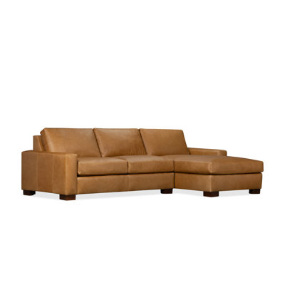 Jonie Genuine Leather 2-Piece Chaise Sectional