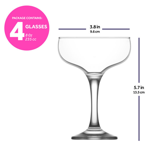 Lav Bodega 6-Piece Drinking Glasses Set, 17.5 oz