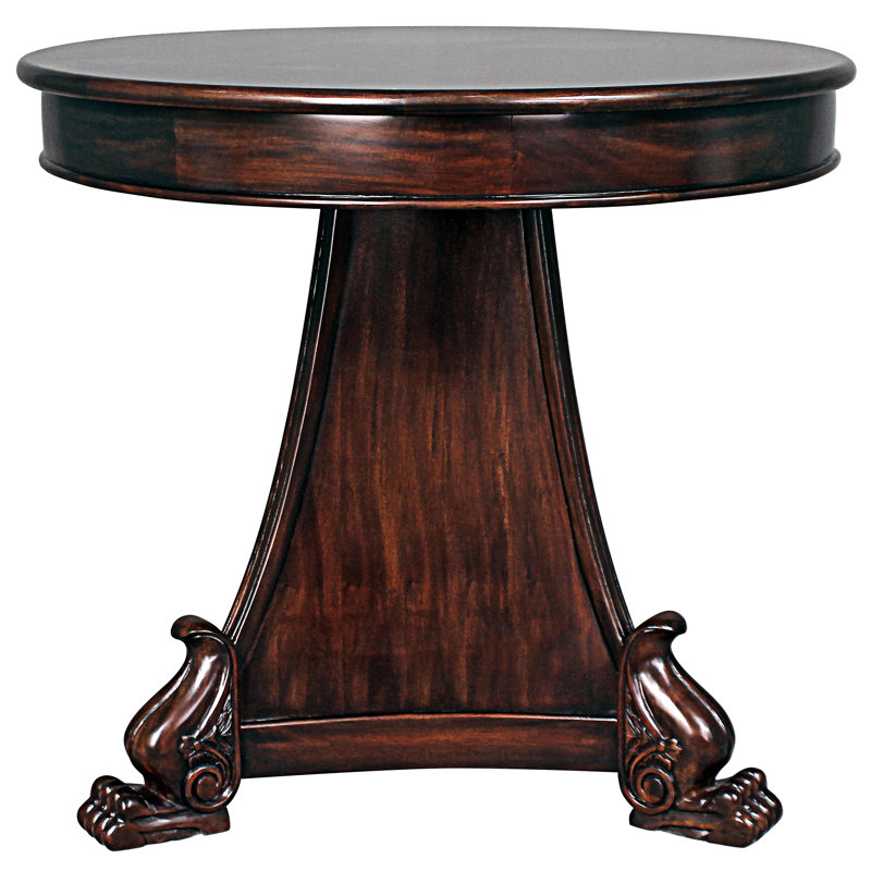 Table de bout à piédestal en bois massif Lafayette Gueridon
