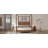 Solid Wood Canopy Bed Frame Four Posters Bed No Box Spring Needed,King Size,Walnut