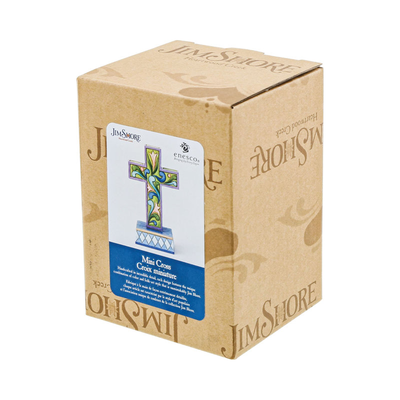 Jim Shore Heartwood Creek Mini Cross Figurine 3.6in H