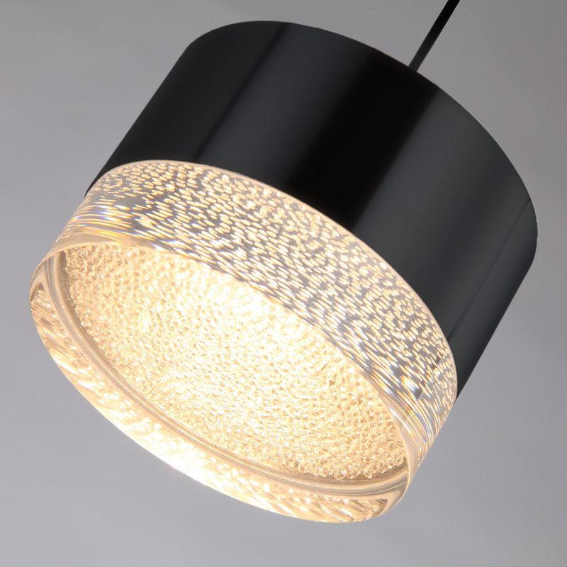 Luminaire suspendu tambour à 5 lumières Barnsdall, Noir mat