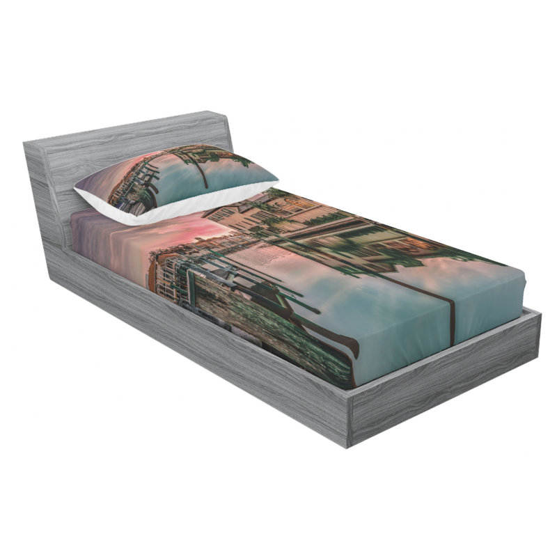 Microfiber Sheet Set, Twin Sheet Set with Fitted Sheet