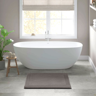 1 Tapis de bain réversible 100% coton touffeté 3000 g / m² 24 x 36 po PCS - blanc