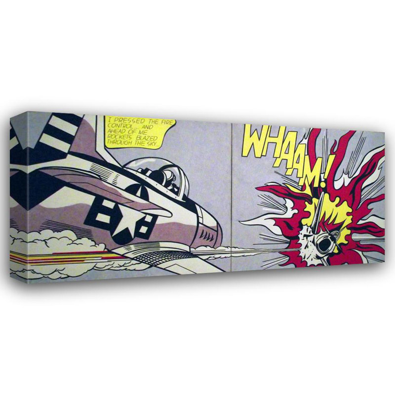 Whaam, c.1962 (Diptich - deux panneaux), H 19 po x l 40 po