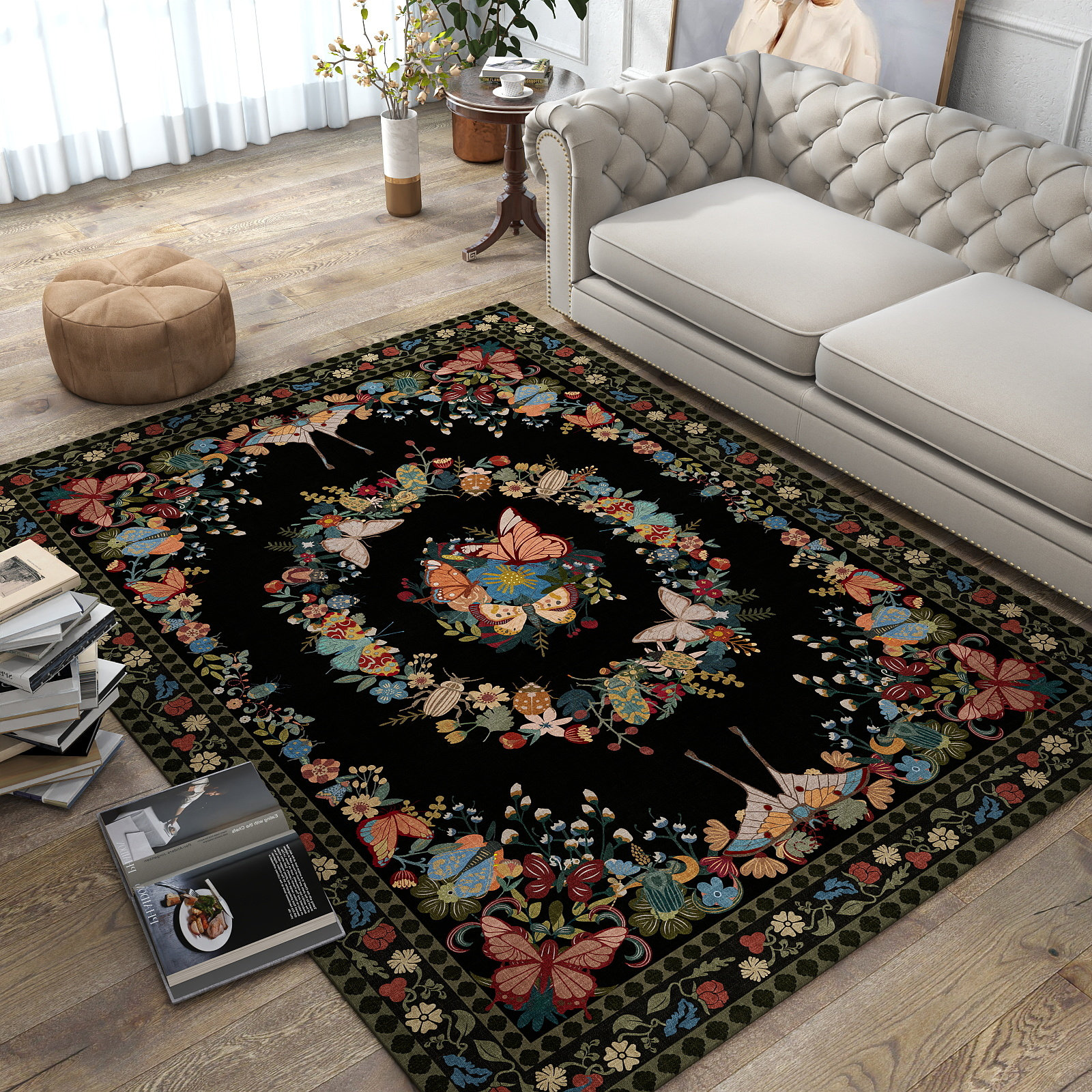 Vintage Living Room Rug Inspiration: Timeless Style Ideas