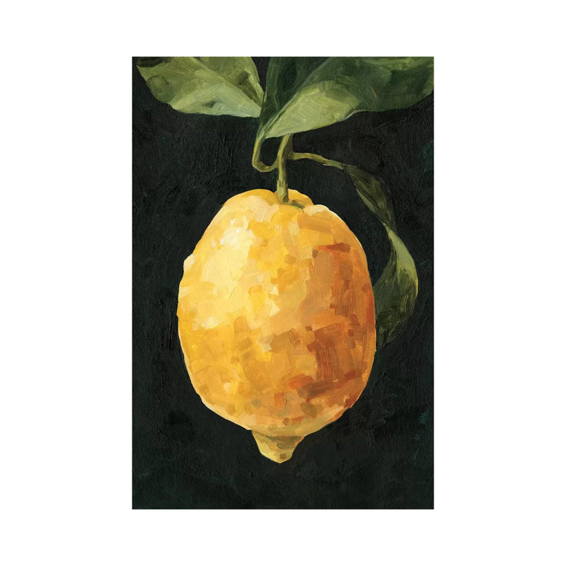 «Dark Lemon I» par Emma Caroline - Giclée sur toile tendue avec châssis, H 12 po x l 8 po x P 0,75 po