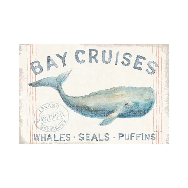 Floursack Nautical I 1 Piece Wrapped Canvas Wall Art, 20.32 cm H x 30.48 cm W