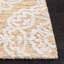 Zelda Damask Handmade Tufted Wool Gold/Ivory Area Rug-402243792