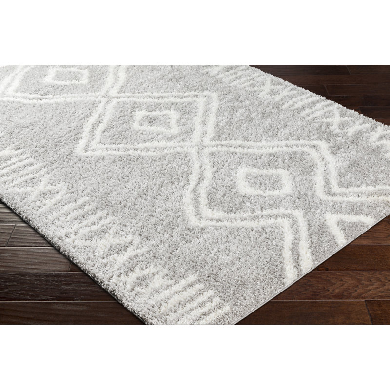 Tapis rectangulaire en polyester Bassiru, Rectangle 5 pi 3 po x 7 pi