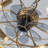 20.5inch 4 - Light Crystal Reversible Caged Ceiling Fan With Light Kit And Remote Control