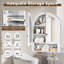 Armoire murale arquée avec portes en miroir et tablettes réglables pour la salle de lavage-1144544188