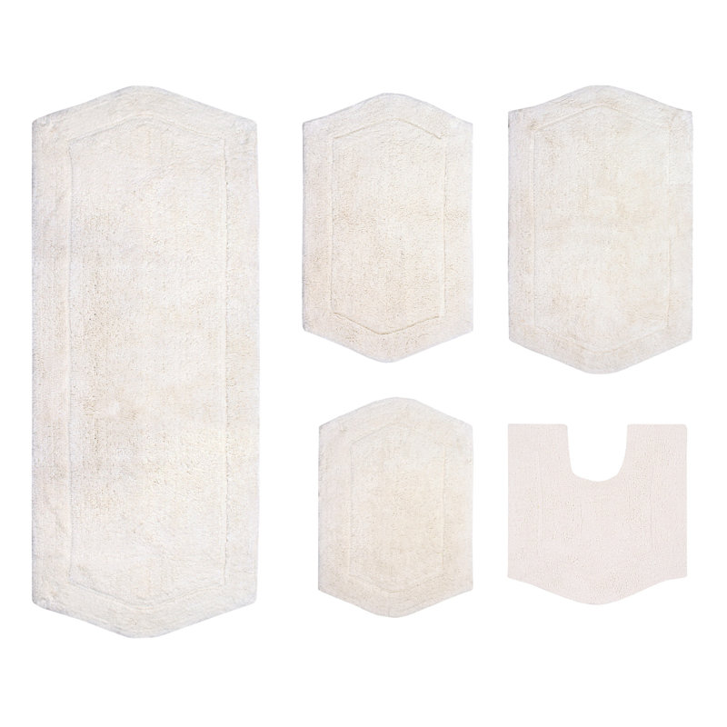 Tapis pour salle de bain Morissette, Ivoire ivoire