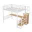 Lit mezzanine en métal avec bureau