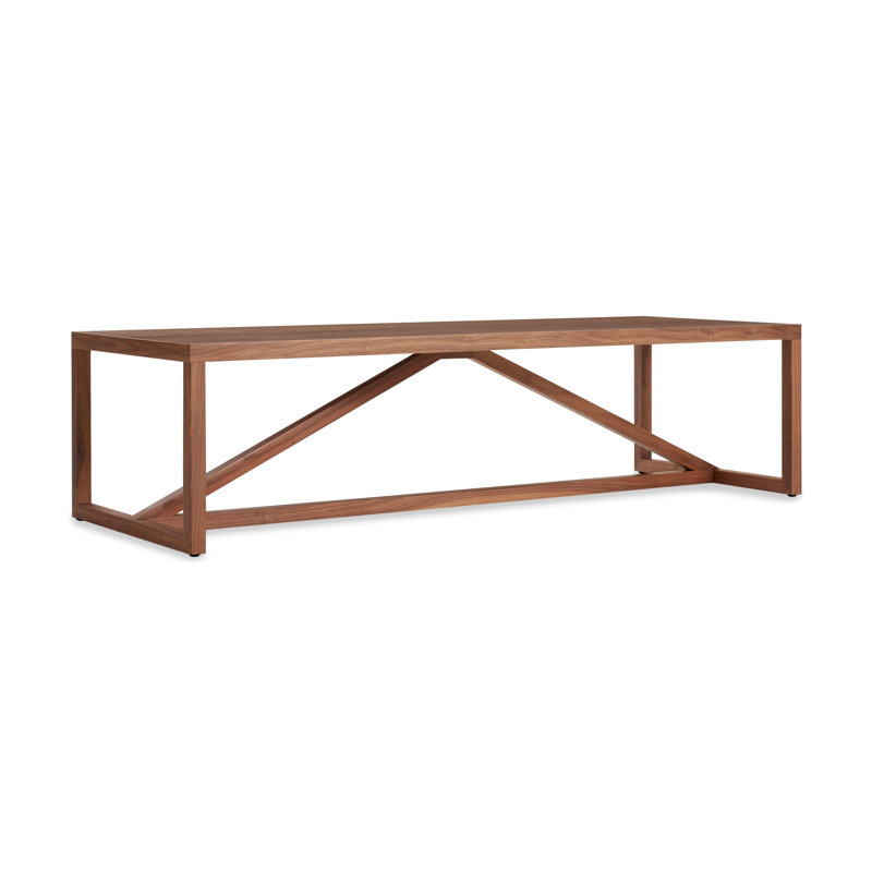 Strut Coffee Table, Walnut, 14" H x 54" L x 20" W