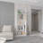White 5Slim Bookcase, Bookshelf,  Corner Shelf,  Corner Bookcase,  Storage Bookcase,-1512287546