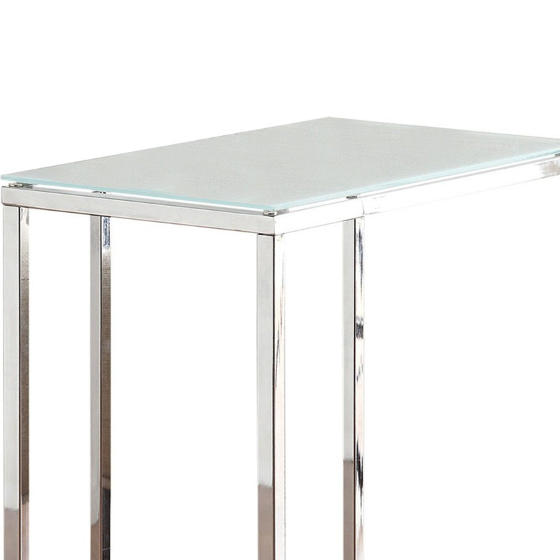 Yestin Glass Top End Table