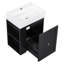 Meuble-lavabo simple vert avec lavabo et rangement en céramique-1547177077