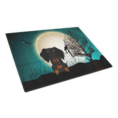 Scary Halloween Glass Cutting Board