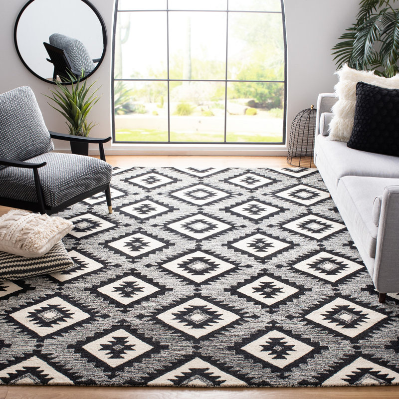 Tapis en laine touffeté à la main Deyoung, Rectangle 8 pi x 10 pi