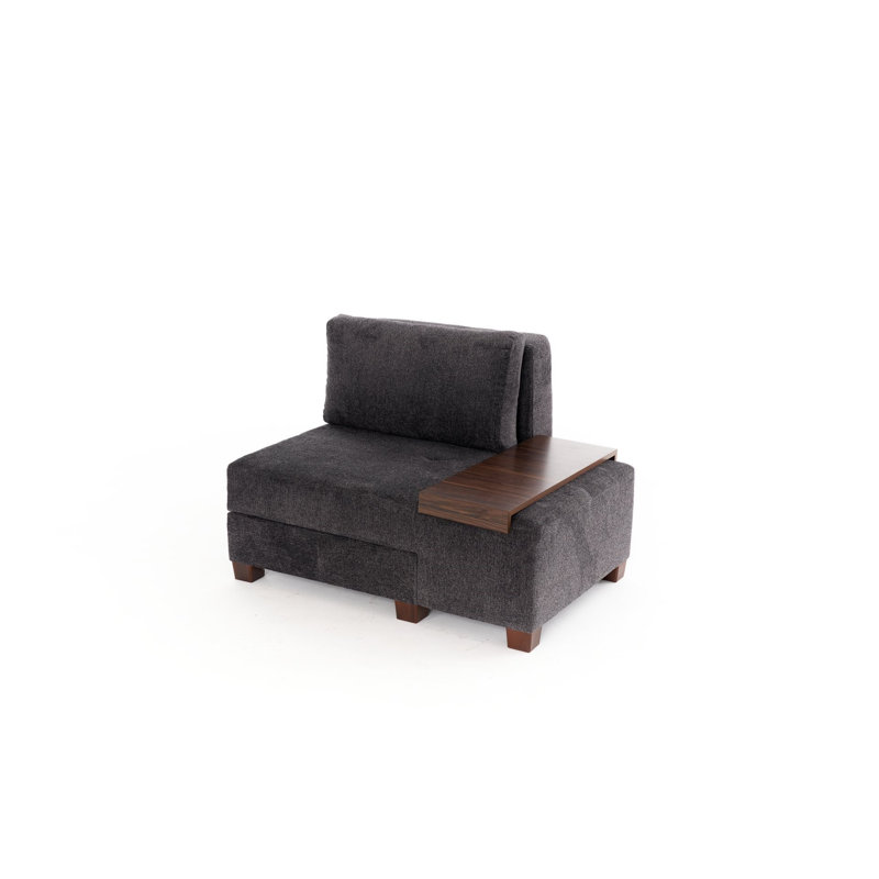 Stylish 1-Seat Sofa Bed, Anthracite Chenille Fabric, 45.7 x 32.7 x 36.6 inches | Durable Timber Frame, 28 DNS Foam Comfort, Easy Clean | Converts to Bed: 29.5 x 74.8 inches | Perfect for Small Spaces & Guest Rooms