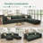  Bouley U-shaped Corduroy Modular Sectional Cloud Couch-102507033