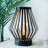 Banner 22Cm Black Metal Dimond Shape Cordless Table Lamp