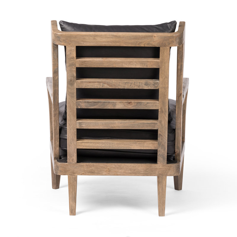 Lennon Armchair, Heirloom Black Genuine Leather