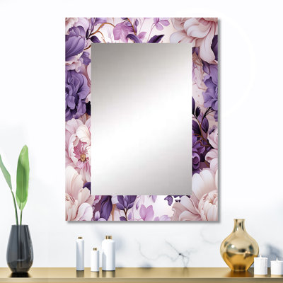 Ethereal Rococo Flourish Victorian Pattern - Floral Mirror Wall Decor