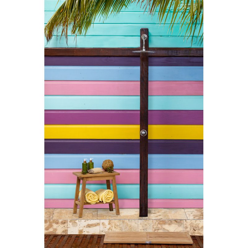 Teak Wood Outdoor Slatted Water Resistant Floor Mat