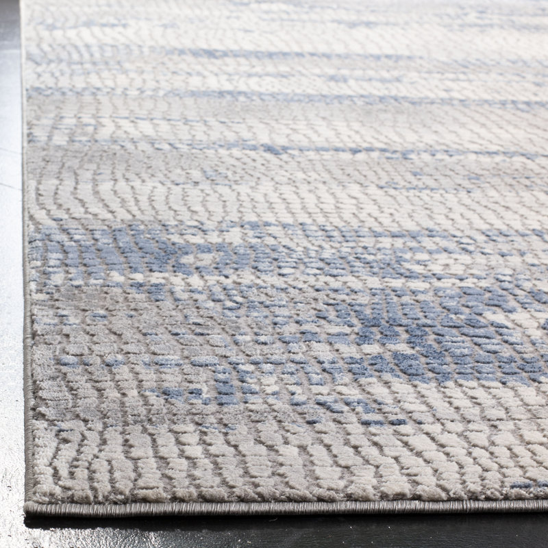 Wendi Performance Abstract Rug, Square 6'7"
