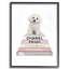 « mode designer pet dog bookstack blanc rose », impression-45198037-45198039