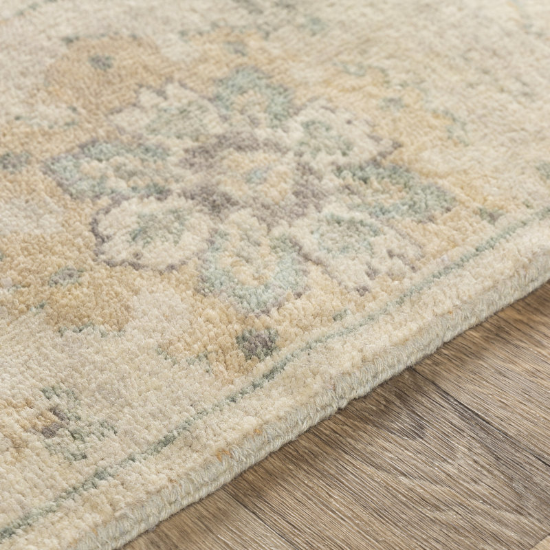 Normandy Wool Floral Area Rug, Rectangle 2' x 3'