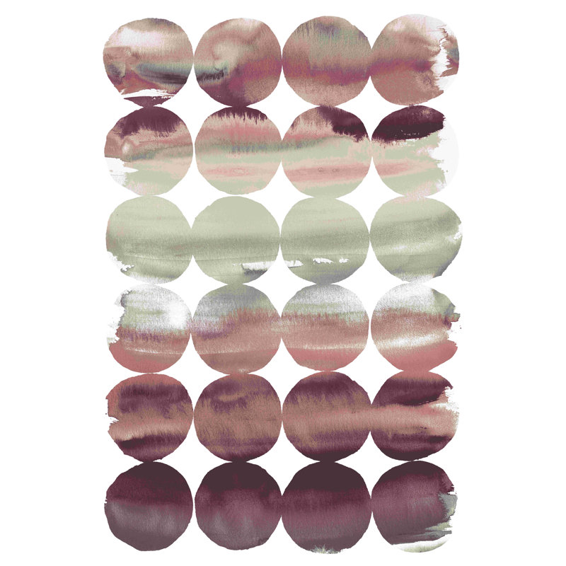 " Summer Dots Plum " Painting Print, 36" H x 24" W