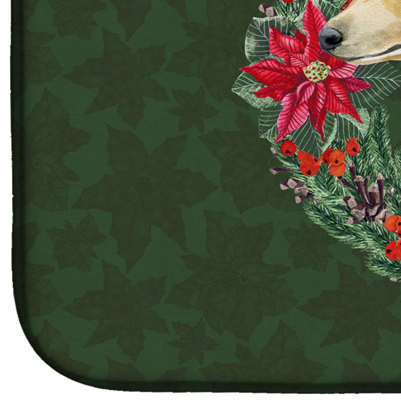 Tapis de séchage en couronne italienne lévrier poinsetta