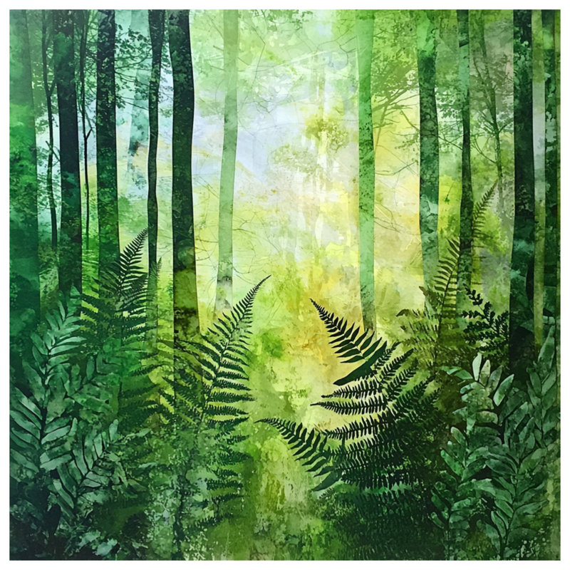 Dense Forest With Ferns Duvet Covers, King