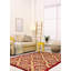 Tapis décoratif en laine noué à la main de conception unique 4 pi x 5 pi 10 po Dewon Ivoire