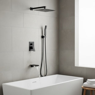 Wall Mounted Outdoor Shower and Footwash Spout