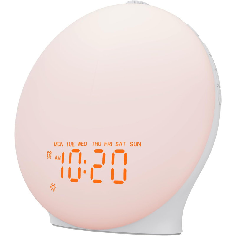 Alarm Clock White Noise Sound Machine With 25 Soothing Sounds 17 Nightlights Bluetooth Speaker Wake Up Light Alarm Clock