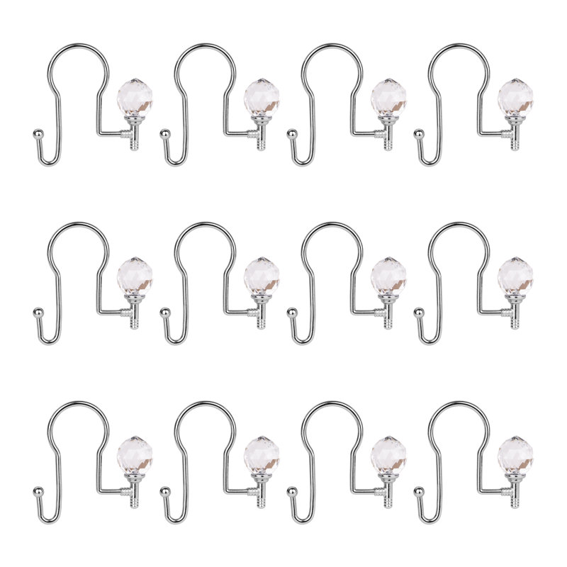Crochets de rideau de douche HK18xx, Blanc