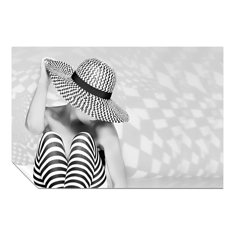 Zebra Woman - Wrapped Canvas Print, 31cm H x 46cm W