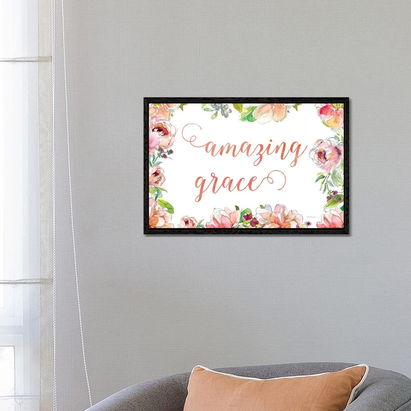 Amazing Grace by Carol Robinson - Print on Canvas, 66.04 cm H x 45.72 cm W, Black Framed