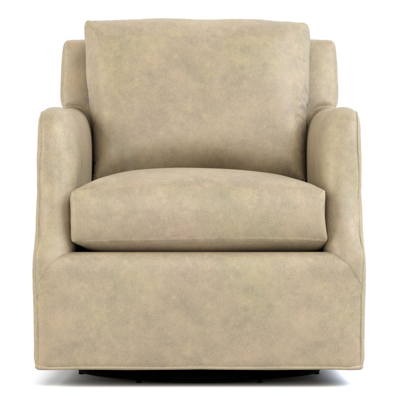 Harper Swivel Swivel Chair, Alameda Stonewash Genuine Leather