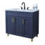 Ensemble de meuble-lavabo simple 36 po bleu