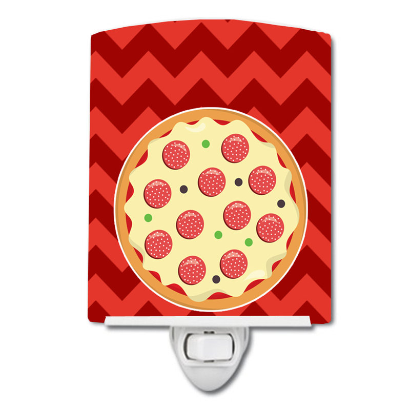 Grande éclairage de nuit en céramique Pizza